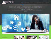 Tablet Screenshot of befaire.com